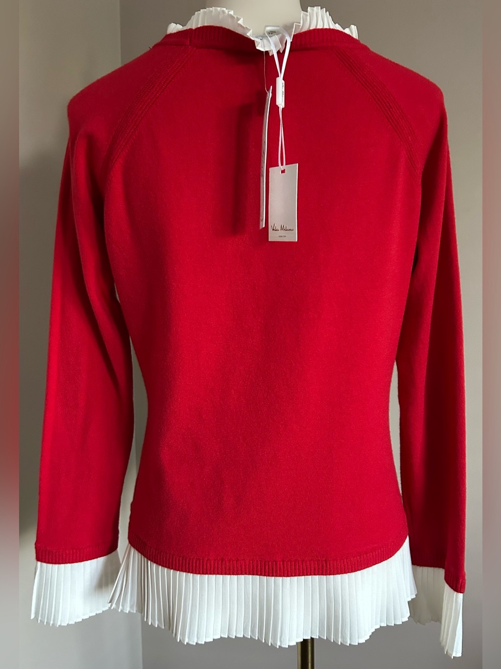 NWT - Vila Milano Lush Collection Sweater w. Pleated Ruffle Accents - Picture 6 of 9
